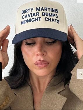 Ginneca Row Martini Caviar Trucker Hat